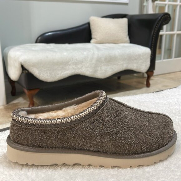 UGG Men's Tasman Shaggy Suede Slippers - Picture 6 of 8